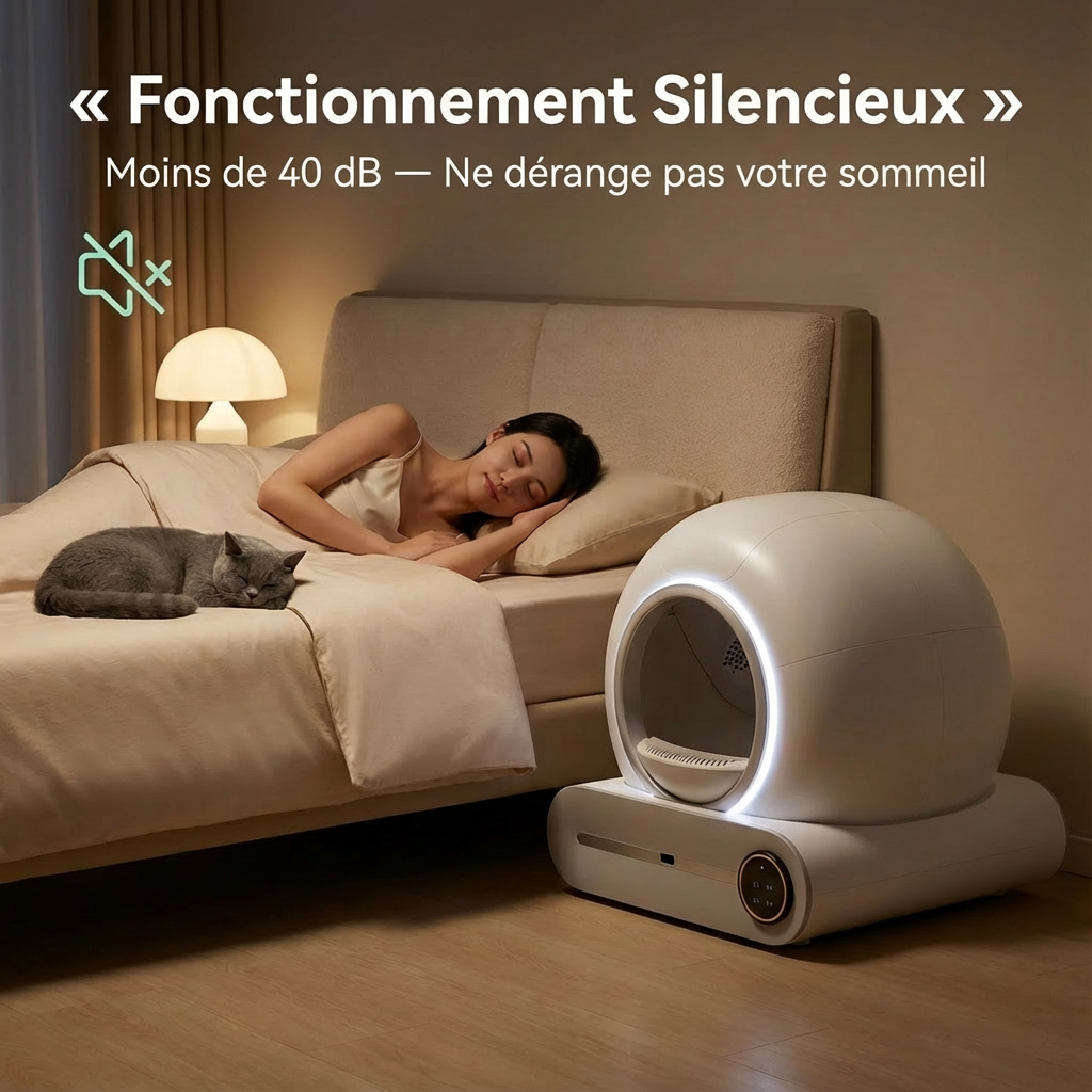 Litière robot autonettoyante