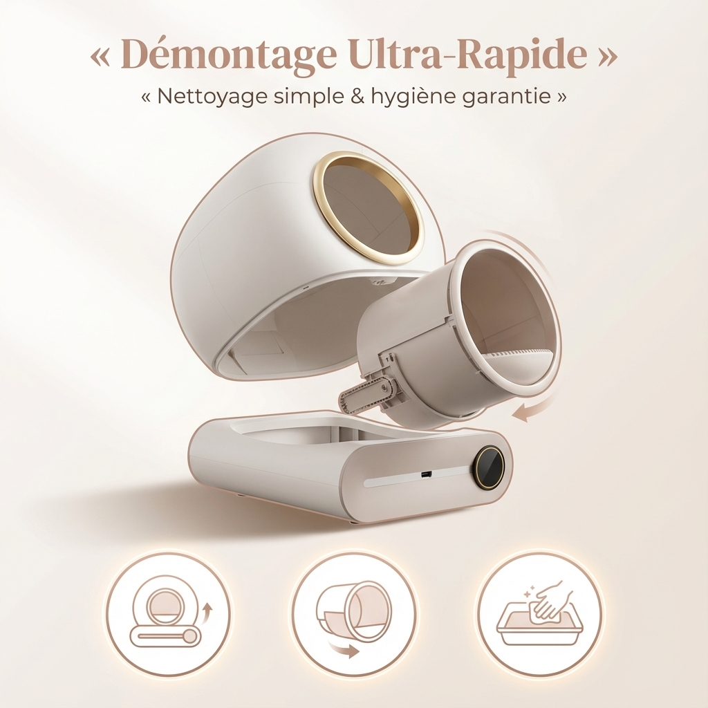 Litière robot autonettoyante